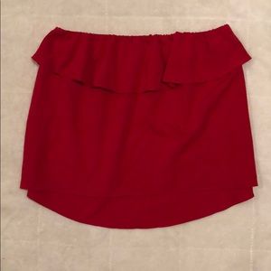 Free People Ruffled Strapless Top